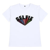 Ladies selfie sequins T-shirt