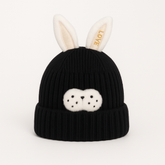 Black rabbit cap