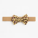 Girls brown cheetah bow band