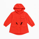 Girls red frock style jacket