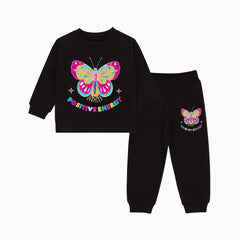 Girls sequin butterfly tracksuit