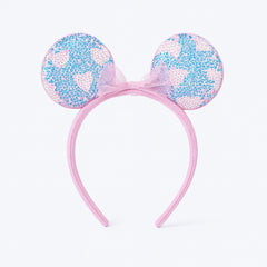 Girls white sequin ear hair band