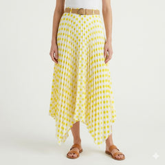 Ladies yellow and dots skirt (Womens)