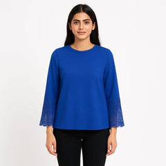 Ladies blue lace top