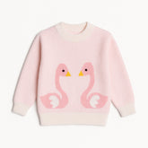 Girls pink flamingo sweater
