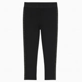Girls side glitter stripe black trouser (Last Chance)