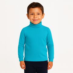 Light blue high neck