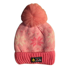 Pink pompon cap