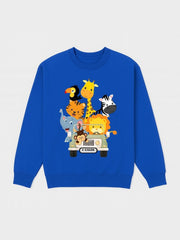 Boys Safari Jungle Animals Fleece Sweatshirt