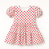 Red polka dots frock