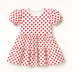Red polka dots frock