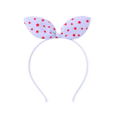 Girls white star bow hair band