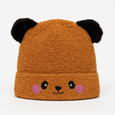Brown cloud pompon cap
