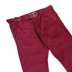 Mens maroon Stretchable pant