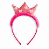 Girls pink sequin crown hair band