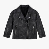 Girls black leather jacket