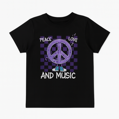 Girls black peace T-Shirt
