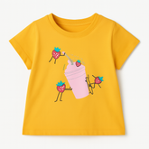 Girls yellow glitter shake T-Shirt