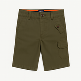 Boys commando green cotton shorts