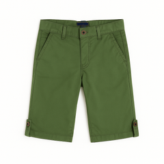 Boys olive cotton shorts