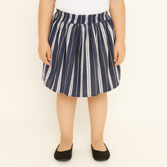 Girls blue and white lining skirt