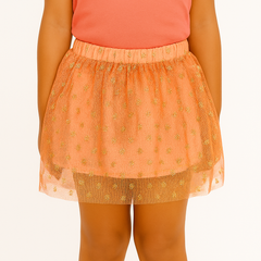 Girls tea pink net skirt