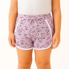 purple snoopy short