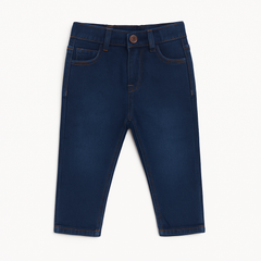 Boys blue denim wash stretch pant