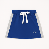 Girls blue side stripe skirt