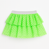 Girls Green dots net skirt