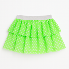 Girls Green dots net skirt