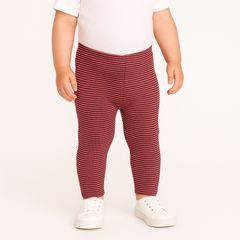 Girls red and black lining tights