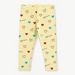 Girls yellow heart tights