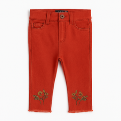 Red flower pant