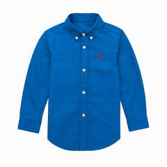 embraided blue casual shirt