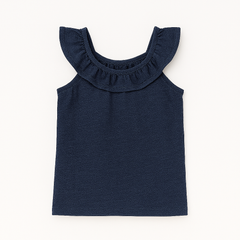 Girls blue neck style shirt