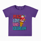 Girls purple glitter ice cream T-shirt
