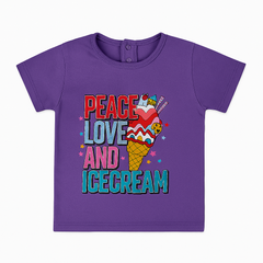 Girls purple glitter ice cream T-shirt