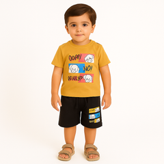 Boys mustard bear 2pc