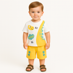 Boys yellow Dino 2pc