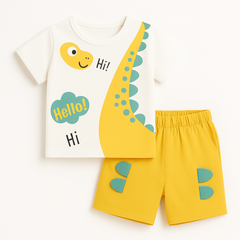 Boys yellow Dino 2pc