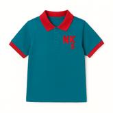 Boys zinc red polo
