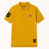 Boys yellow embroided polo shirt