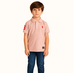 Boys tea pink polo shirt