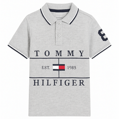 Boys gray Tommy polo shirt