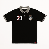 Boys black eagle polo shirt