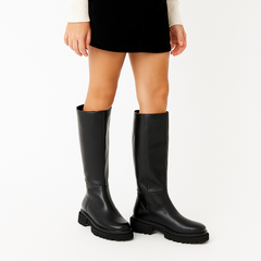 Black Leather long shoes