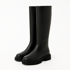 Black Leather long shoes