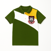 Boys yellow,green and white polo shirt