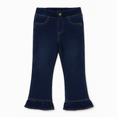 Girl denim frill style pants (Last Chance)